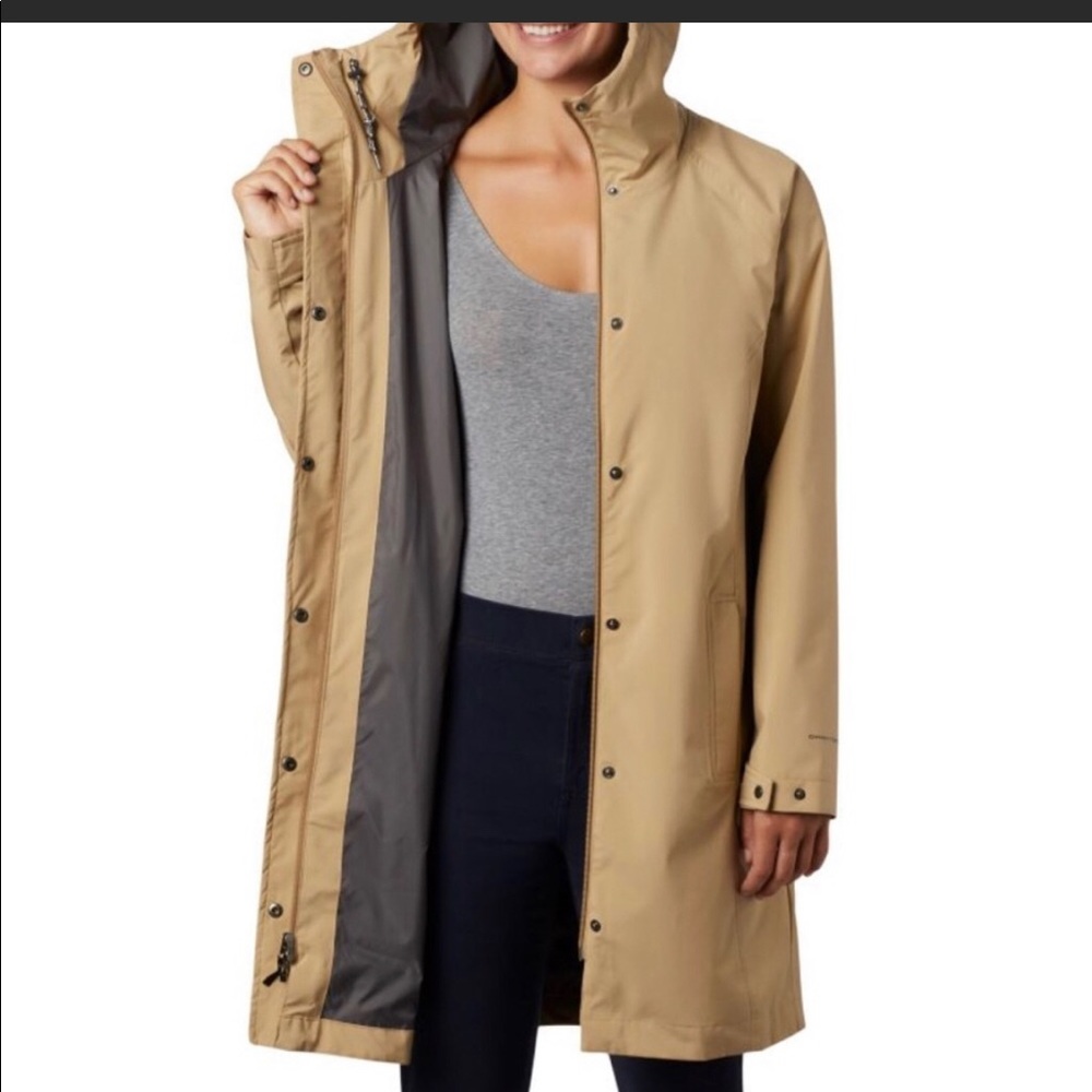 Columbia classic Long Trench Jacket- size M - Picture 2 of 6